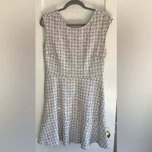 Loft white and black dress